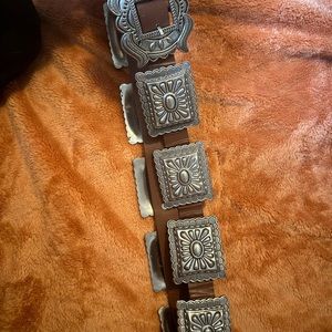 Concho belt. Genuine leather